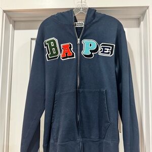 Bape Dark Blue Sweatshirt with Iconic Logo